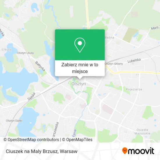 Mapa Ciuszek na Maly Brzusz