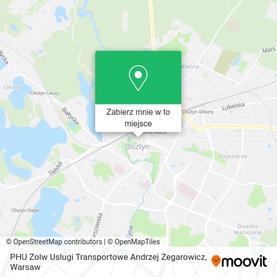 Mapa PHU Zolw Uslugi Transportowe Andrzej Zegarowicz