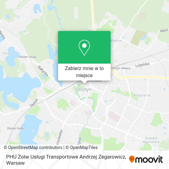 Mapa PHU Zolw Uslugi Transportowe Andrzej Zegarowicz