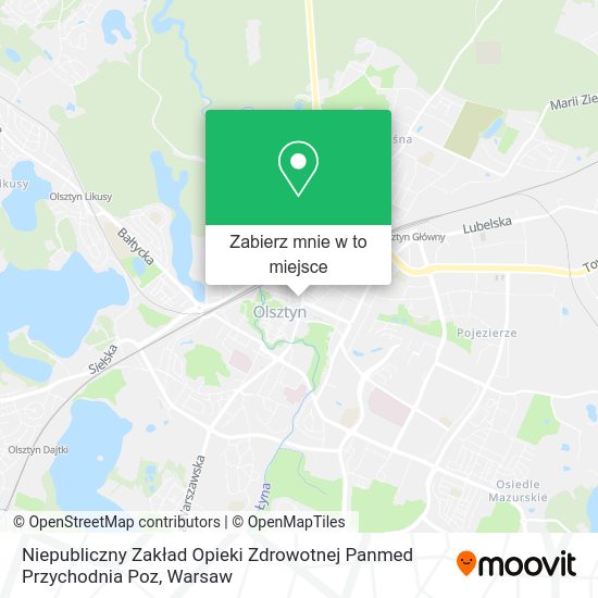 Mapa Niepubliczny Zakład Opieki Zdrowotnej Panmed Przychodnia Poz