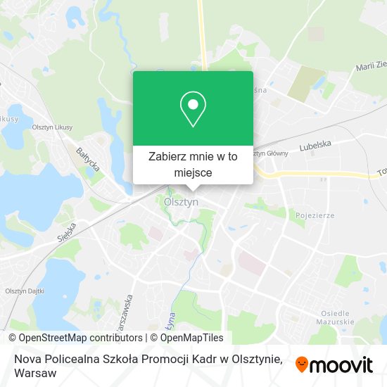 Mapa Nova Policealna Szkoła Promocji Kadr w Olsztynie