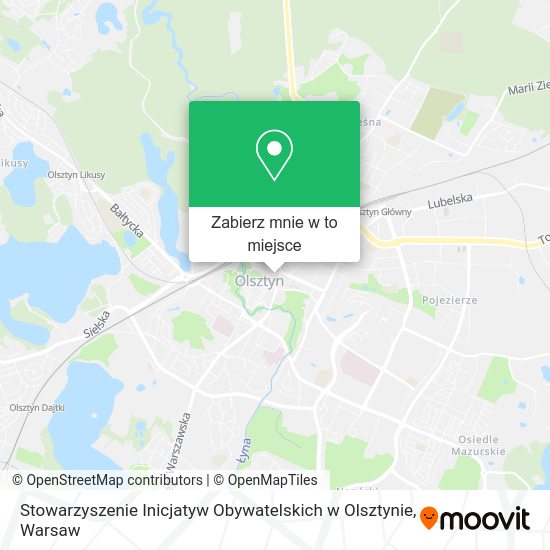 Mapa Stowarzyszenie Inicjatyw Obywatelskich w Olsztynie