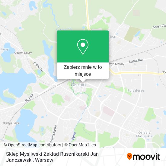 Mapa Sklep Mysliwski Zaklad Rusznikarski Jan Janczewski