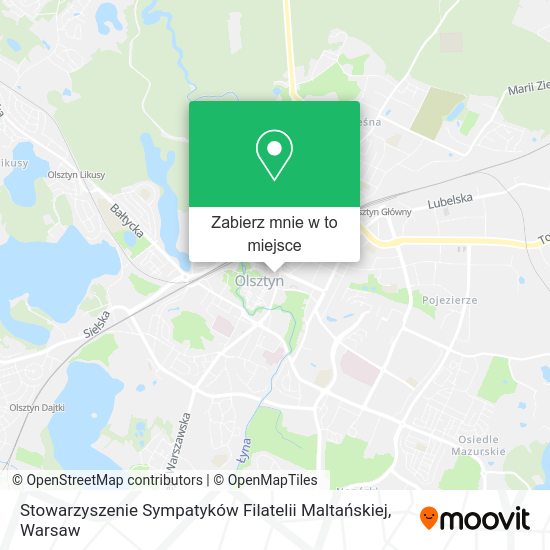 Mapa Stowarzyszenie Sympatyków Filatelii Maltańskiej