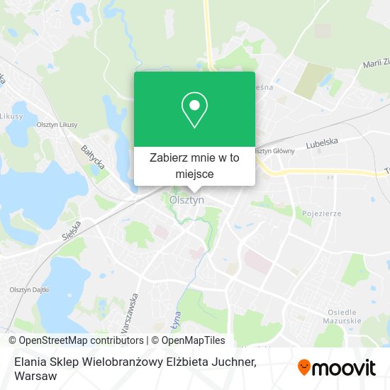 Mapa Elania Sklep Wielobranżowy Elżbieta Juchner