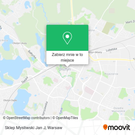 Mapa Sklep Mysliwski Jan J