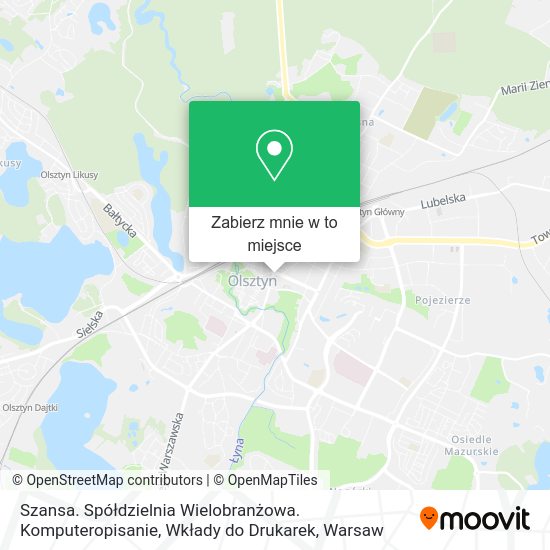 Mapa Szansa. Spółdzielnia Wielobranżowa. Komputeropisanie, Wkłady do Drukarek