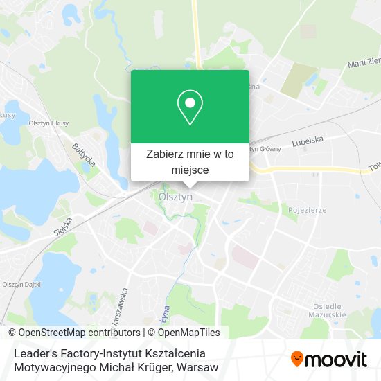 Mapa Leader's Factory-Instytut Kształcenia Motywacyjnego Michał Krüger