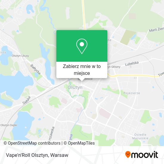 Mapa Vape'n'Roll Olsztyn