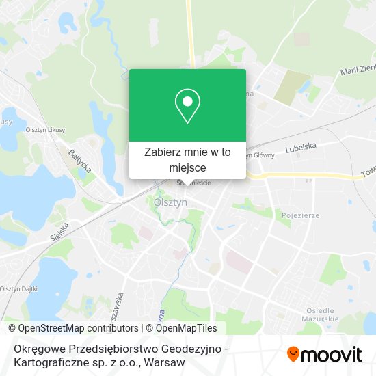 Mapa Okręgowe Przedsiębiorstwo Geodezyjno - Kartograficzne sp. z o.o.