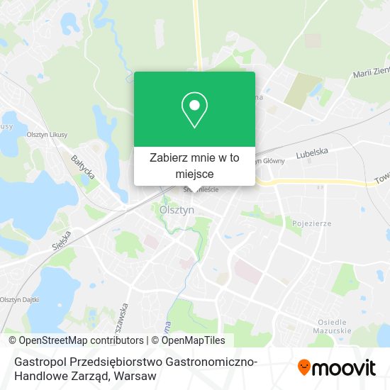 Mapa Gastropol Przedsiębiorstwo Gastronomiczno-Handlowe Zarząd