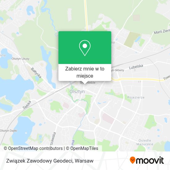 Mapa Związek Zawodowy Geodeci