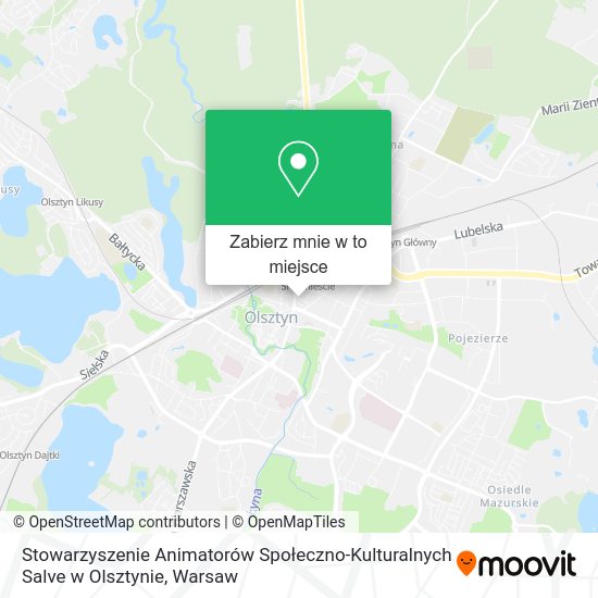 Mapa Stowarzyszenie Animatorów Społeczno-Kulturalnych Salve w Olsztynie