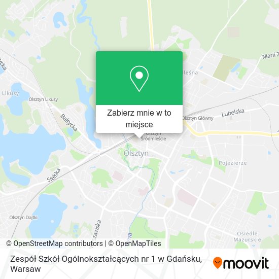 Mapa Zespół Szkół Ogólnokształcących nr 1 w Gdańsku