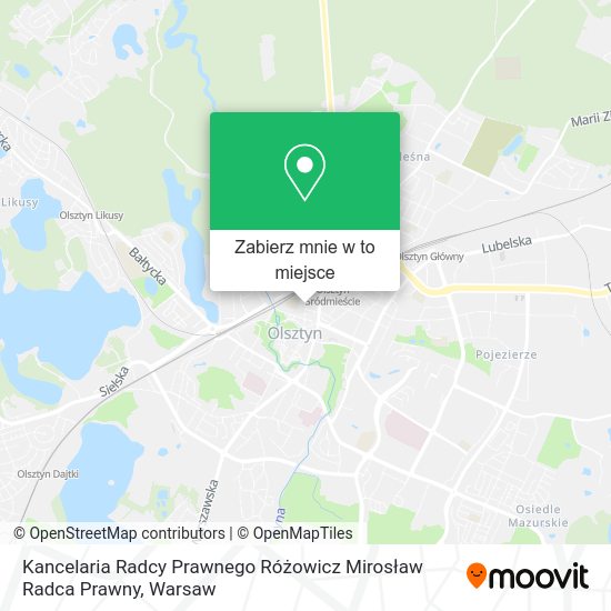 Mapa Kancelaria Radcy Prawnego Różowicz Mirosław Radca Prawny