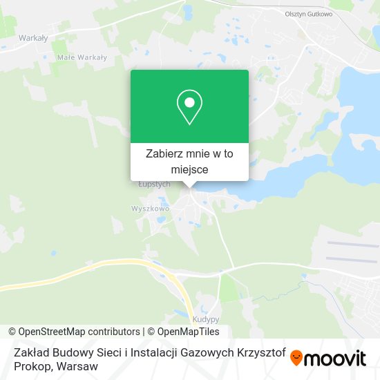 Mapa Zakład Budowy Sieci i Instalacji Gazowych Krzysztof Prokop