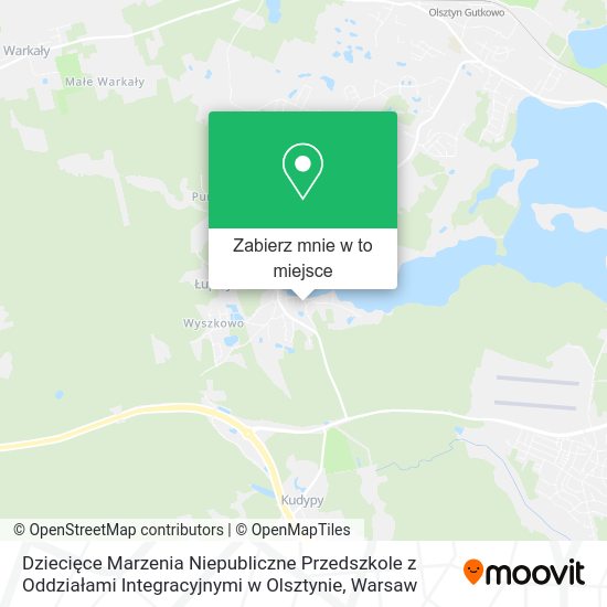 Mapa Dziecięce Marzenia Niepubliczne Przedszkole z Oddziałami Integracyjnymi w Olsztynie