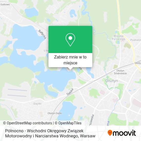 Mapa Północno - Wschodni Okręgowy Związek Motorowodny i Narciarstwa Wodnego