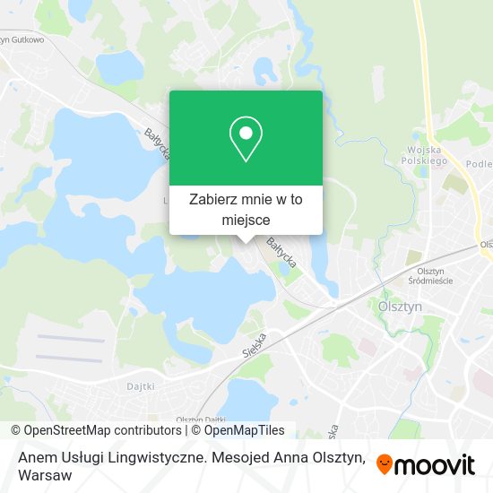 Mapa Anem Usługi Lingwistyczne. Mesojed Anna Olsztyn