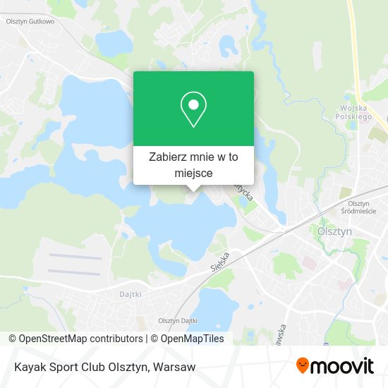 Mapa Kayak Sport Club Olsztyn