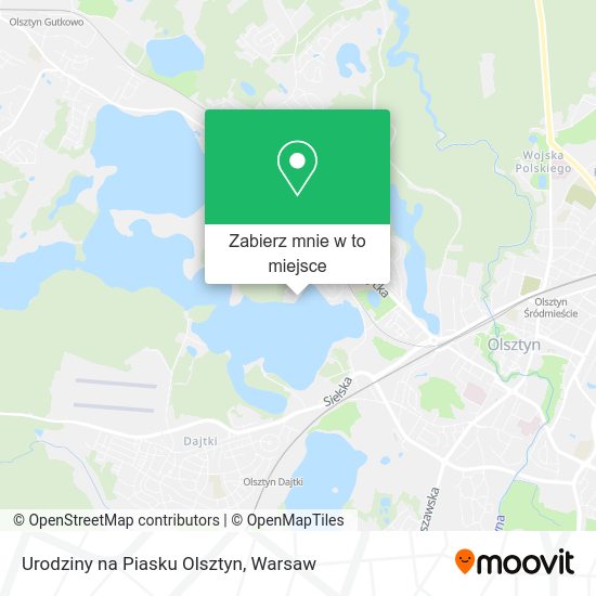 Mapa Urodziny na Piasku Olsztyn