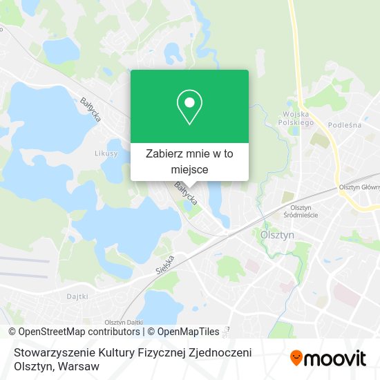 Mapa Stowarzyszenie Kultury Fizycznej Zjednoczeni Olsztyn