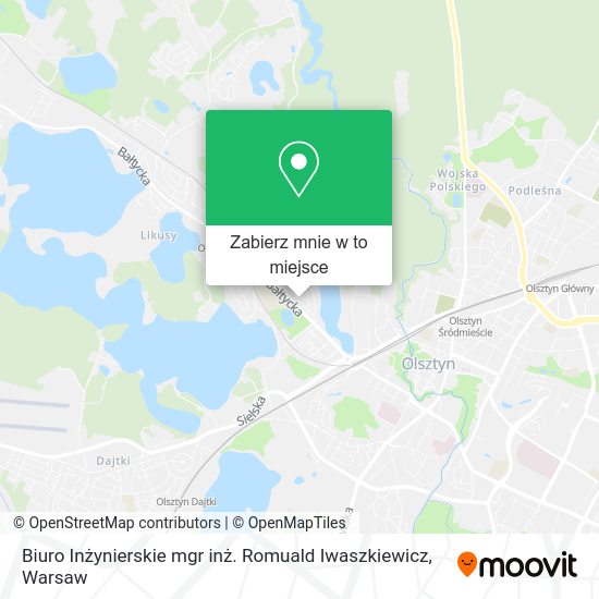 Mapa Biuro Inżynierskie mgr inż. Romuald Iwaszkiewicz