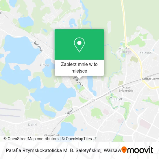 Mapa Parafia Rzymskokatolicka M. B. Saletyńskiej