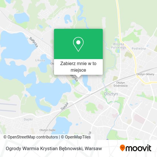 Mapa Ogrody Warmia Krystian Bębnowski