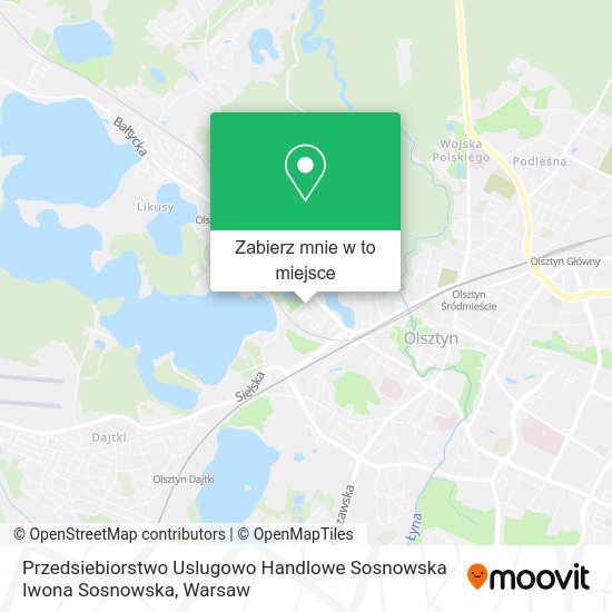 Mapa Przedsiebiorstwo Uslugowo Handlowe Sosnowska Iwona Sosnowska