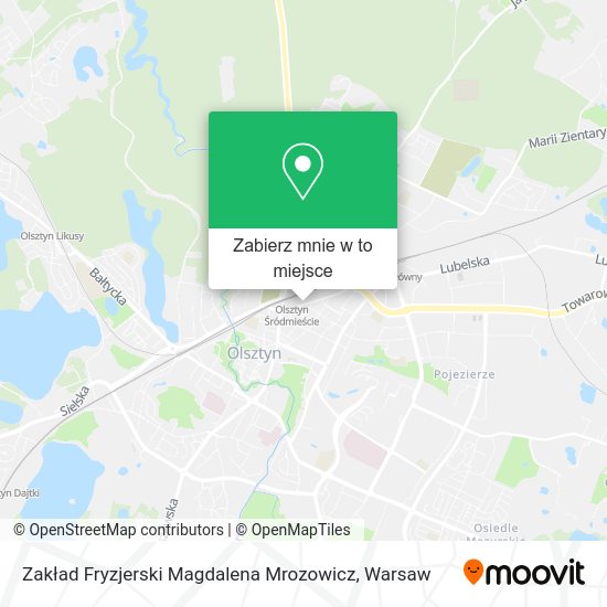 Mapa Zakład Fryzjerski Magdalena Mrozowicz