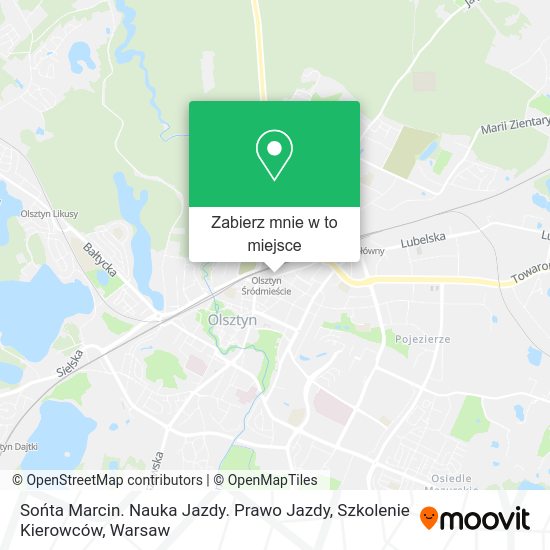 Mapa Sońta Marcin. Nauka Jazdy. Prawo Jazdy, Szkolenie Kierowców