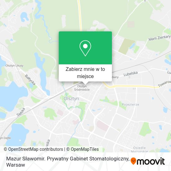 Mapa Mazur Sławomir. Prywatny Gabinet Stomatologiczny