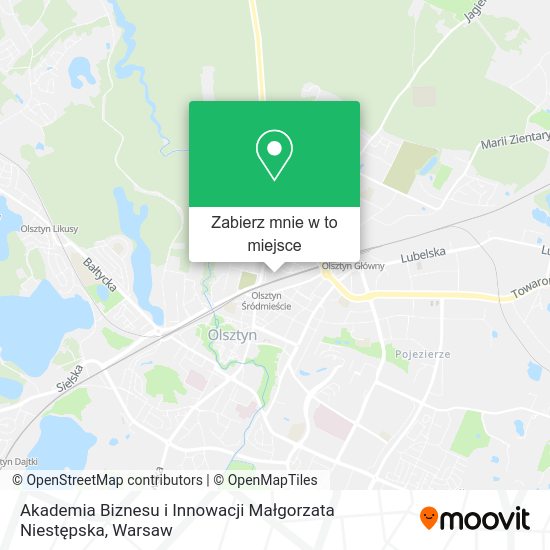 Mapa Akademia Biznesu i Innowacji Małgorzata Niestępska