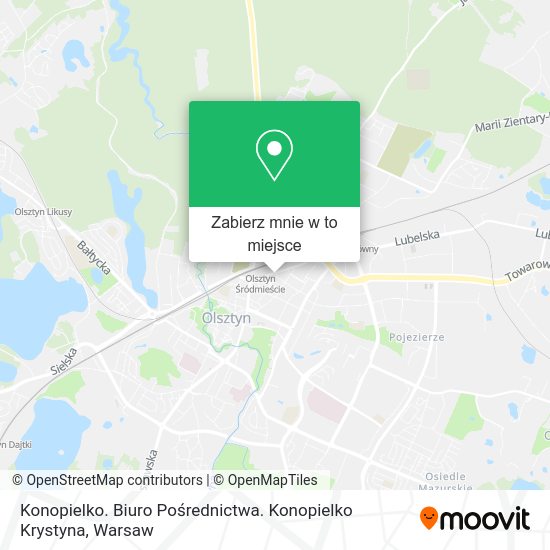 Mapa Konopielko. Biuro Pośrednictwa. Konopielko Krystyna