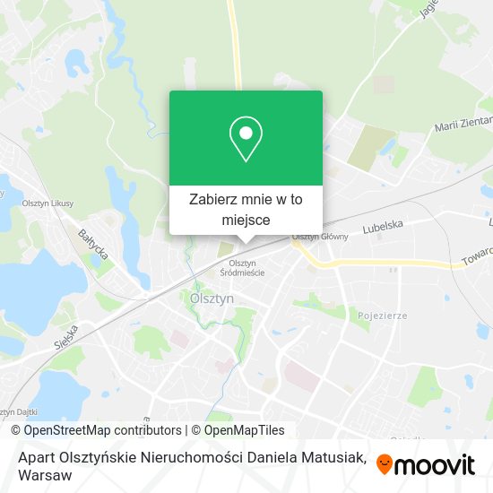 Mapa Apart Olsztyńskie Nieruchomości Daniela Matusiak