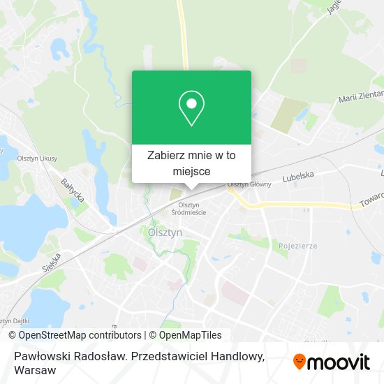 Mapa Pawłowski Radosław. Przedstawiciel Handlowy