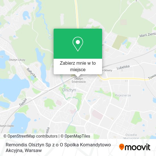 Mapa Remondis Olsztyn Sp z o O Spolka Komandytowo Akcyjna