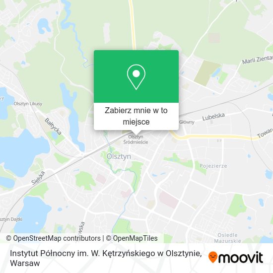 Mapa Instytut Północny im. W. Kętrzyńskiego w Olsztynie