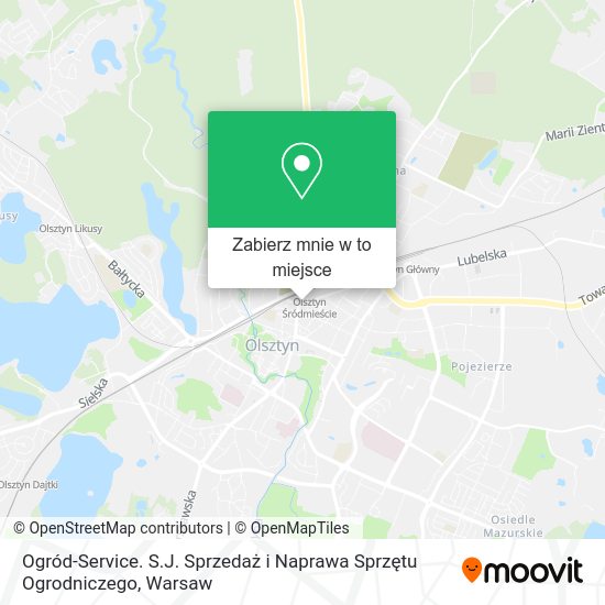 Mapa Ogród-Service. S.J. Sprzedaż i Naprawa Sprzętu Ogrodniczego