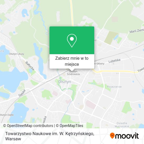 Mapa Towarzystwo Naukowe im. W. Kętrzyńskiego