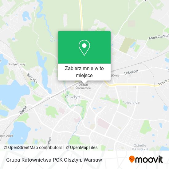 Mapa Grupa Ratownictwa PCK Olsztyn