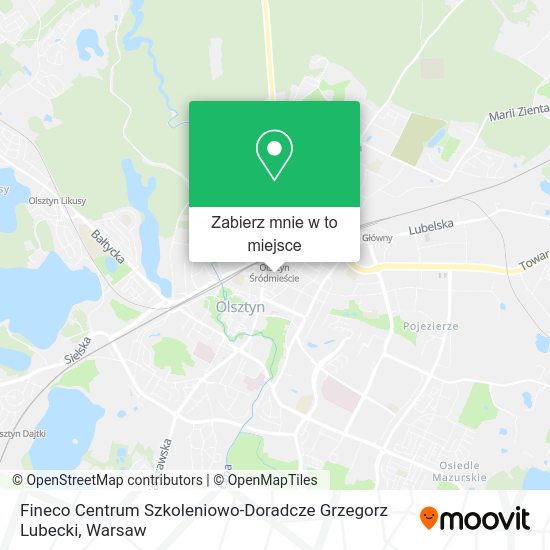 Mapa Fineco Centrum Szkoleniowo-Doradcze Grzegorz Lubecki