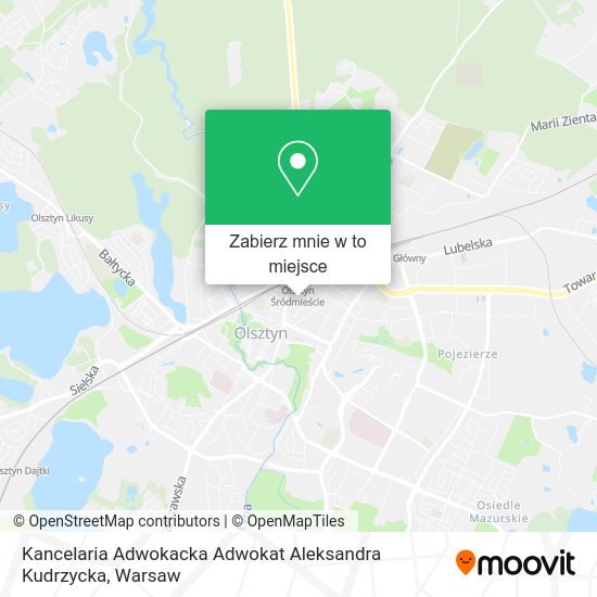 Mapa Kancelaria Adwokacka Adwokat Aleksandra Kudrzycka