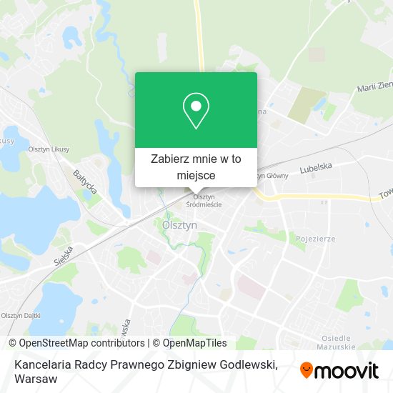 Mapa Kancelaria Radcy Prawnego Zbigniew Godlewski