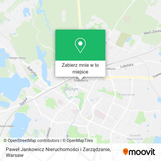 Mapa Paweł Jankowicz Nieruchomości i Zarządzanie