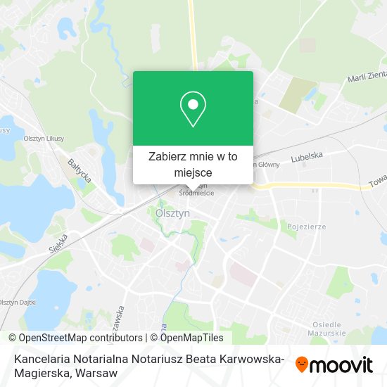 Mapa Kancelaria Notarialna Notariusz Beata Karwowska-Magierska