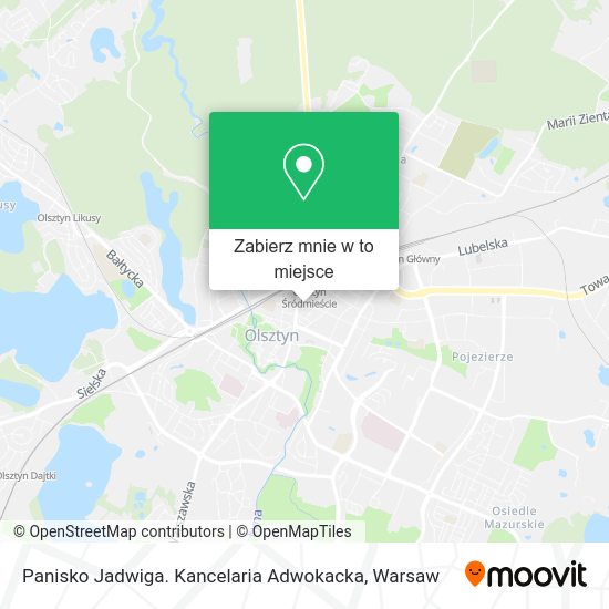 Mapa Panisko Jadwiga. Kancelaria Adwokacka