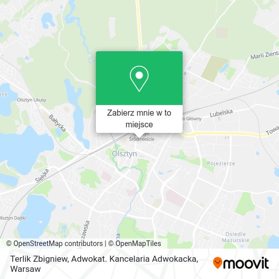 Mapa Terlik Zbigniew, Adwokat. Kancelaria Adwokacka