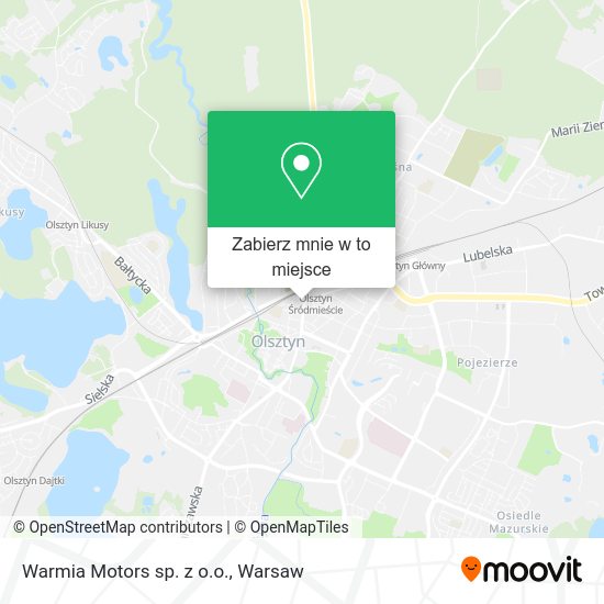 Mapa Warmia Motors sp. z o.o.